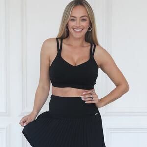 Sweat & Milk Emily Medium Support Nursing & Pumping Sport Bra Black Size M NWT